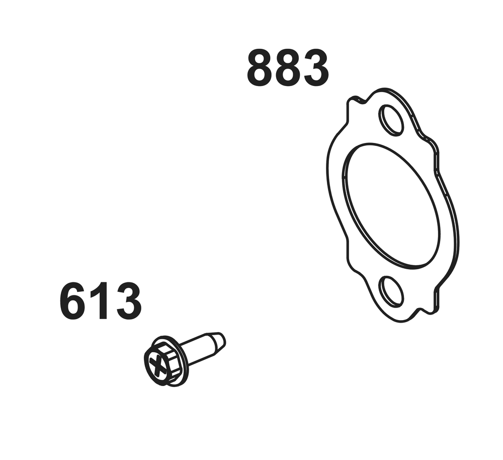 Exhaust Group Diagram and Parts List for 543477-3319-J1 400000 - 699999 Briggs and Stratton Engine